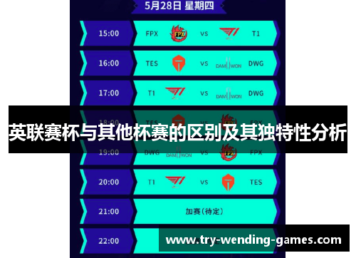 英联赛杯与其他杯赛的区别及其独特性分析